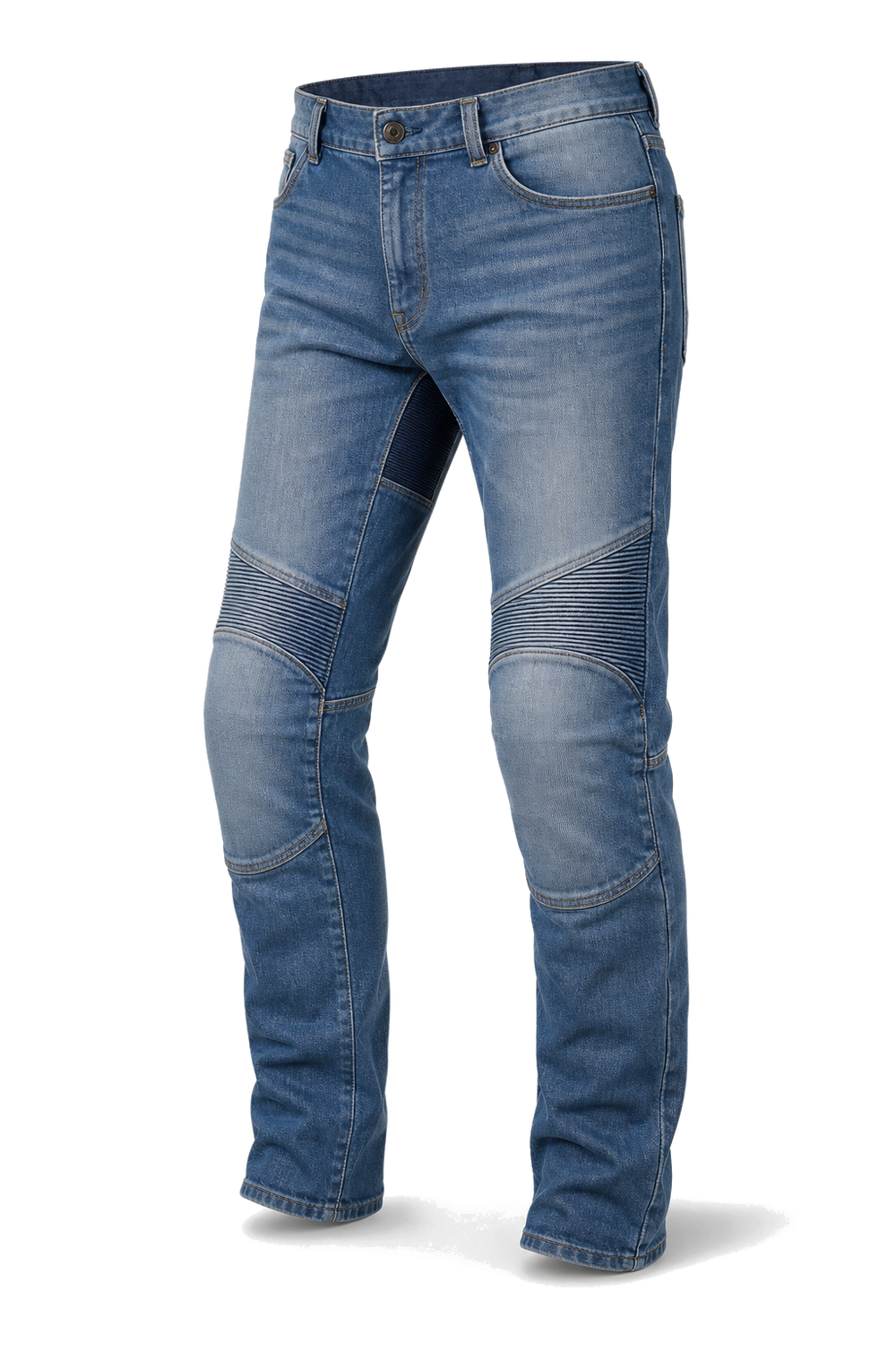 Canyon Rider Armored Motorcycle Riding Jeans front three-quarter view on light gray background