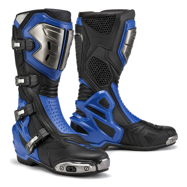 Cobalt Reactor Blue Racing Motorcycle Boots