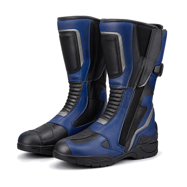 CobaltJourney Blue Touring Motorcycle Boots