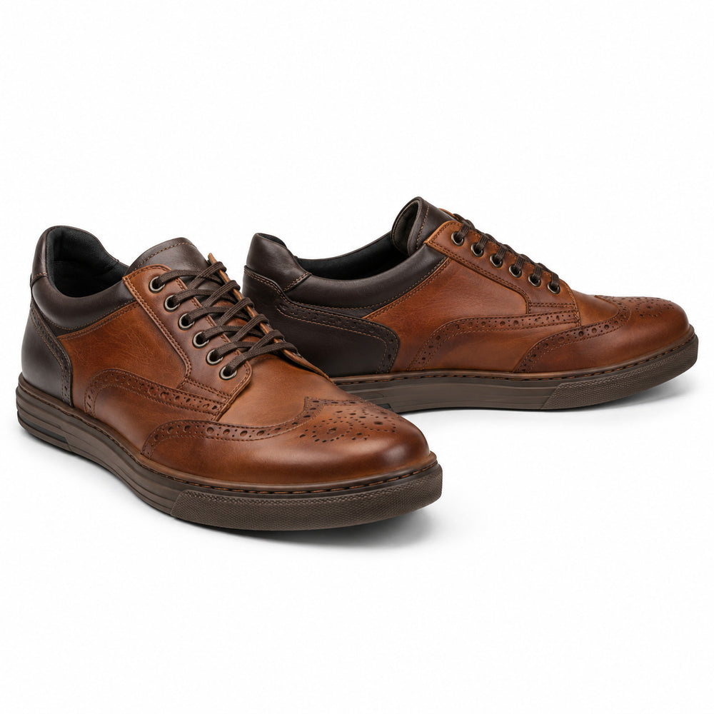 Copper Lane Brown Heritage Motorcycle Riding Shoes – hero in Copper Brown / Espresso