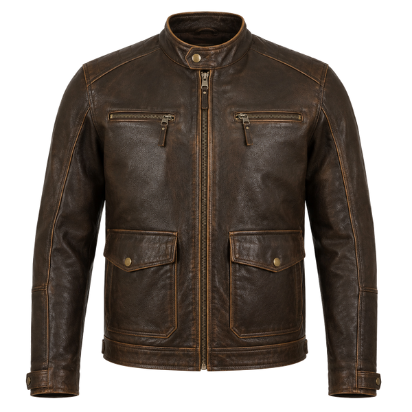 Copperline Heritage Brown Leather Street Jacket