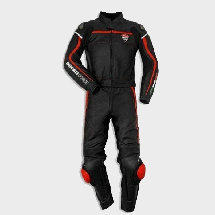 Ducati All Black Motorcycle Racing Suit - ZEES MOTO