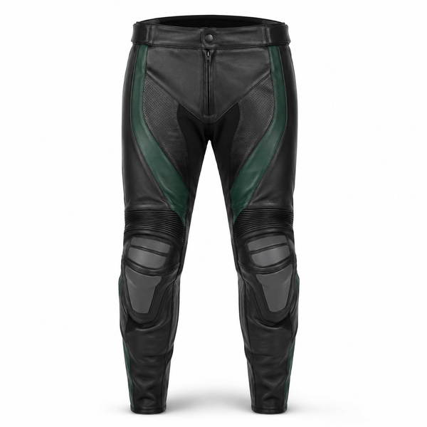 Emerald Vector Leather Motorcycle Racing Pants