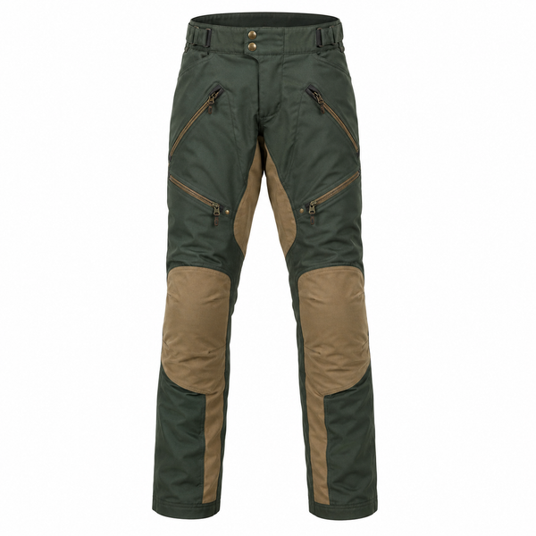 ForestTrek Green Tan Waterproof Textile Motorcycle Pants