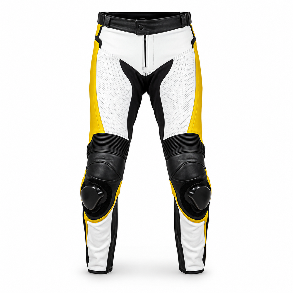 Graphene R original charcoal leather racing pants front view