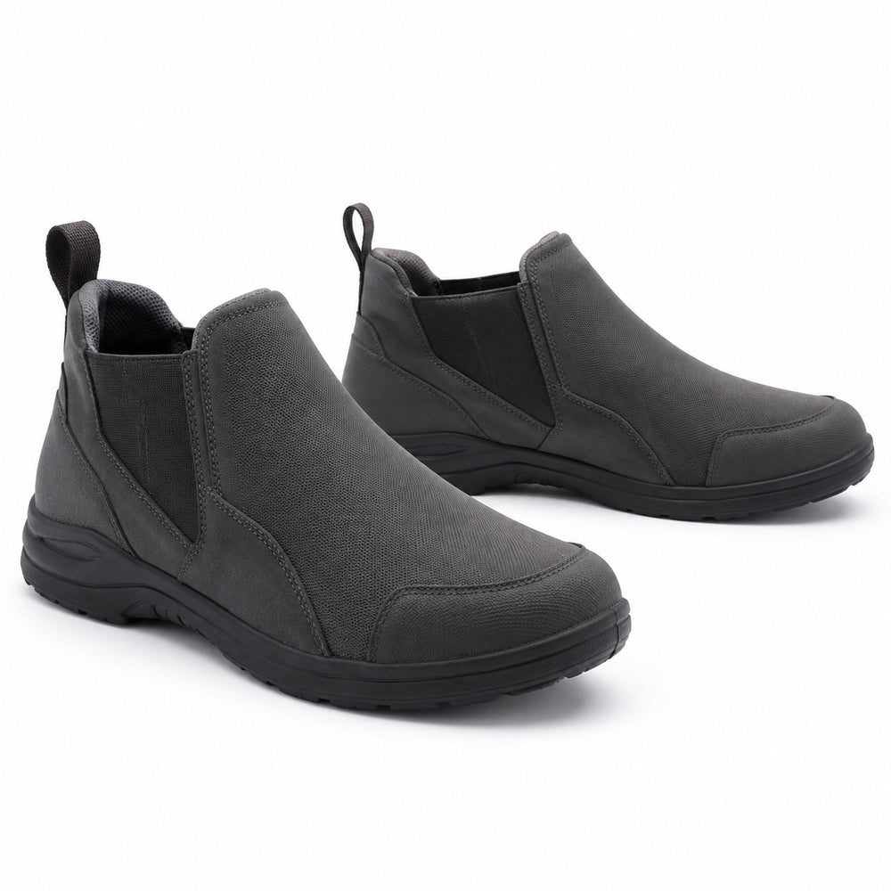 Graphite Link Slip-On Motorcycle Riding Shoes – hero in Graphite / Smoke Gray