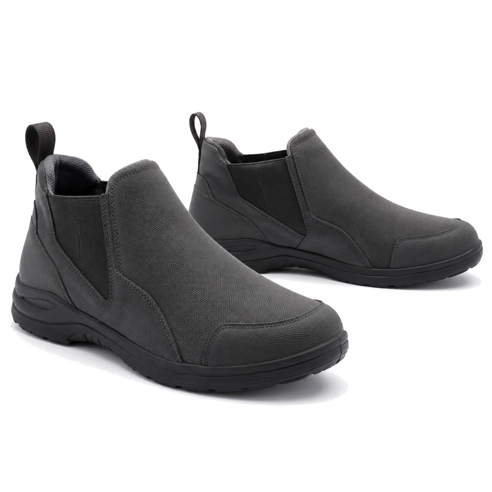 Graphite Link Slip-On Motorcycle Riding Shoes – hero in Graphite / Smoke Gray