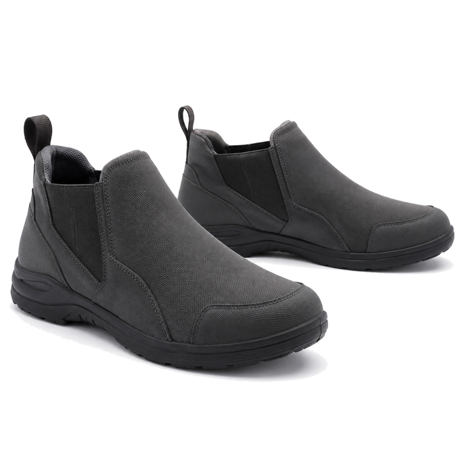 Graphite Link Slip-On Motorcycle Riding Shoes – hero in Graphite / Smoke Gray