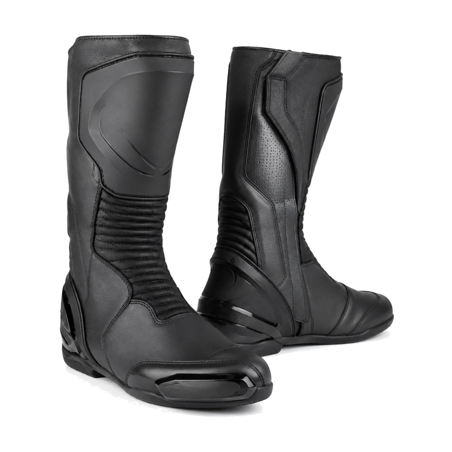 Graphite Stealth Racing Motorcycle Boots – hero – Graphite / Matte Black