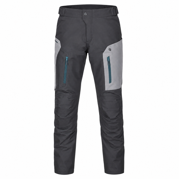 GraphiteFlow Gray Teal Waterproof Textile Motorcycle Pants