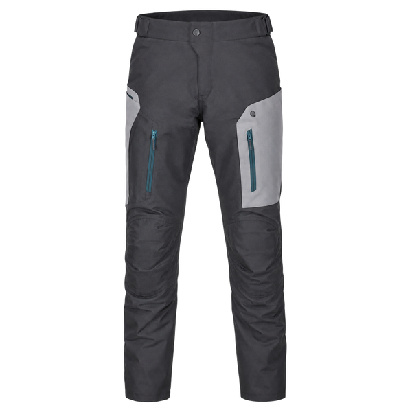 GraphiteFlow Gray Teal Waterproof Textile Motorcycle Pants