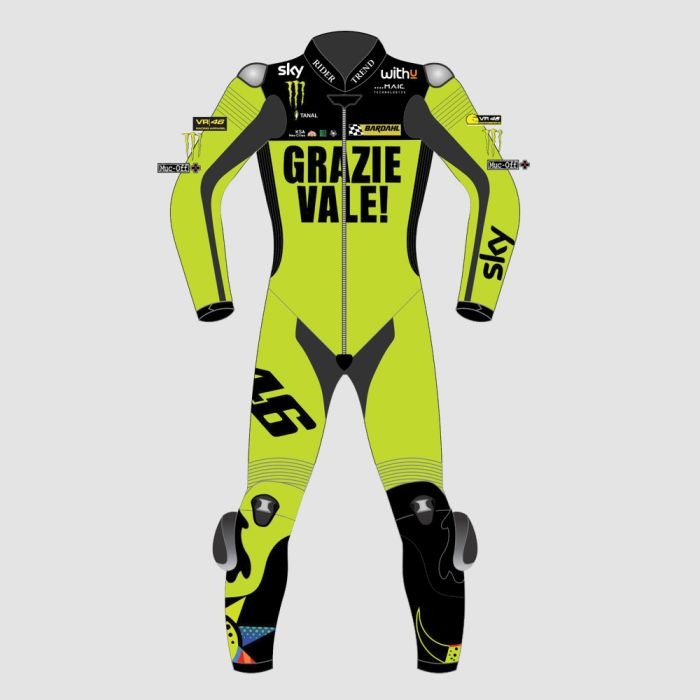 Valentino Rossi 2022 Grazie Vale 46 Motorcycle Suit - ZEES MOTO