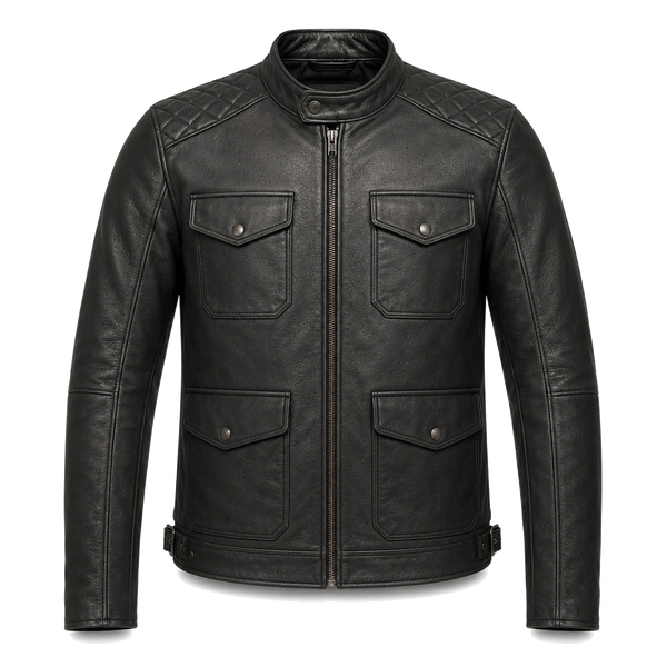 Iron Harbor Black Leather Cruiser Jacket