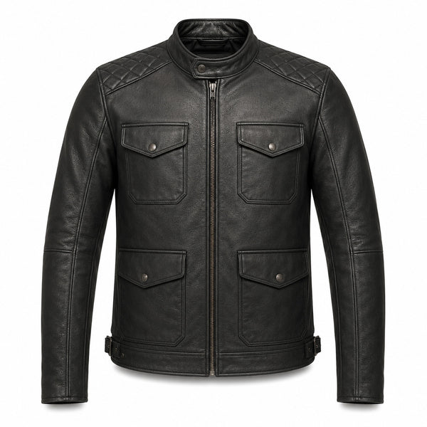 Iron Harbor Black Leather Cruiser Jacket
