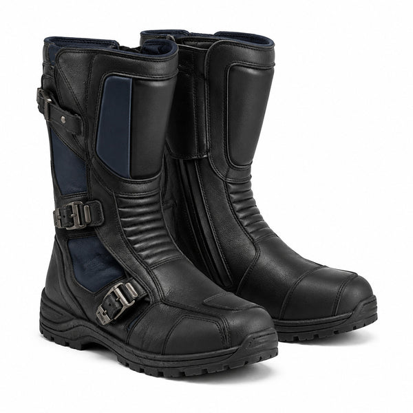 IronTrail Black Touring Motorcycle Boots
