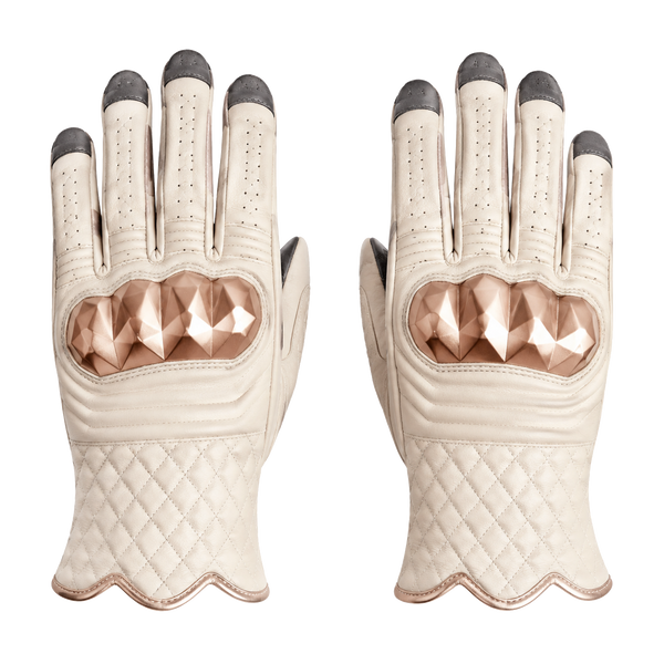 IvoryRift Pearl Rose Street Motorcycle Gloves
