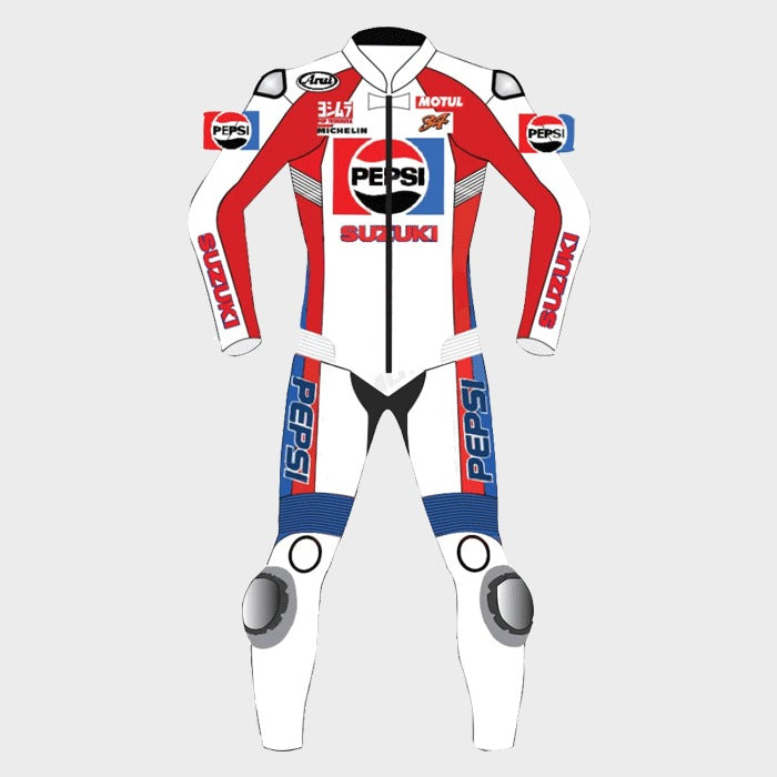 Suzuki Pepsi Kevin Schwantz Motorcycle Suit - ZEES MOTO