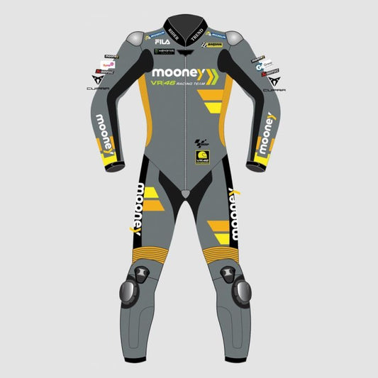 Customized Luca Marini Mooney VR 46 MotoGP 2022 Motorcycle Racing Suit - ZEES MOTO