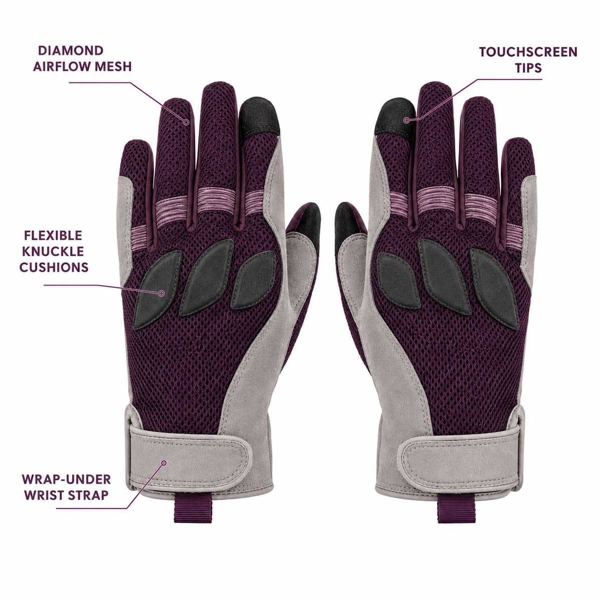 LunaForm women's summer motorcycle gloves feature guide