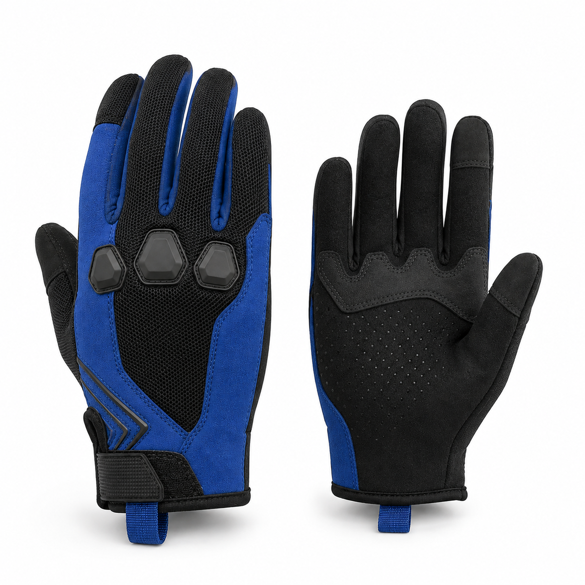 MetroFlex urban motorcycle gloves showing back and palm construction