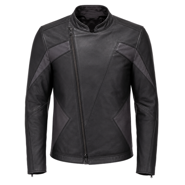 Midnight Vector Minimalist Leather Motorcycle Jacket