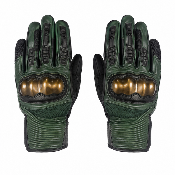 MotoGrid Forest Bronze Street Motorcycle Gloves