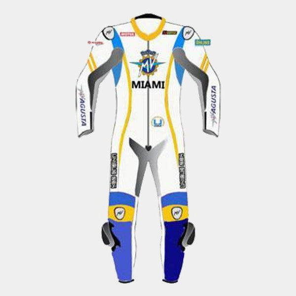 Customized MV Agusta Blue Motorcycle Suit