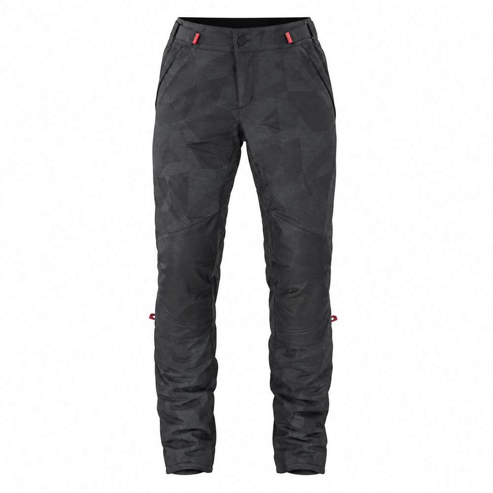NightCamo black charcoal waterproof textile motorcycle pants — full front catalog view