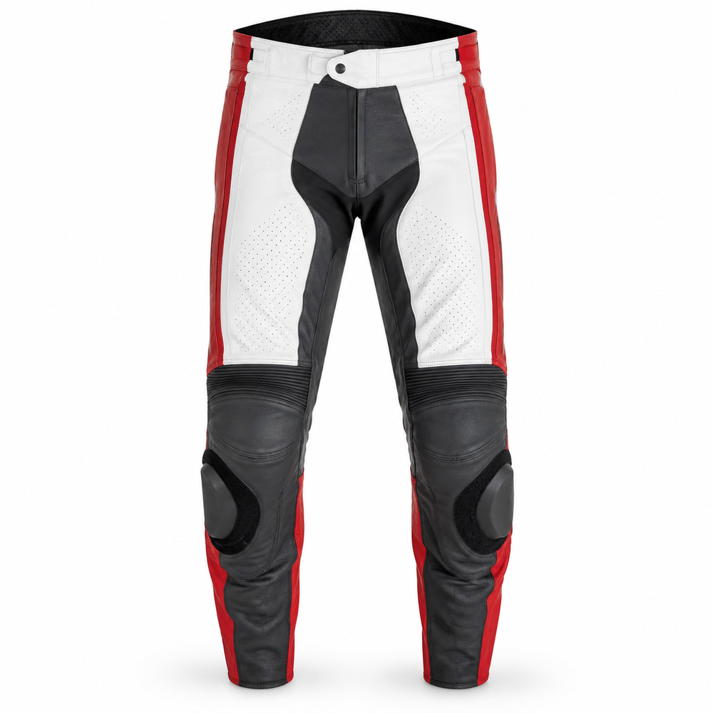 NightCamo Tech original black camo motorcycle pants front view