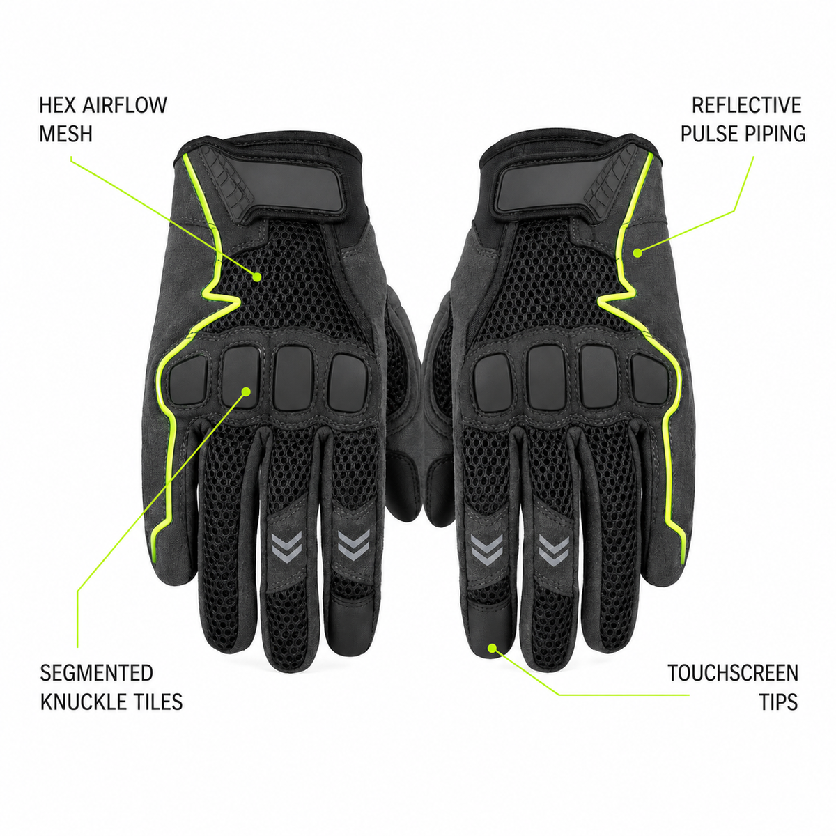 NightPulse reflective motorcycle gloves feature guide