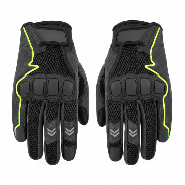 NightPulse Reflective Mesh Motorcycle Gloves
