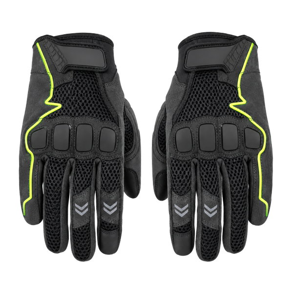 NightPulse Reflective Mesh Motorcycle Gloves