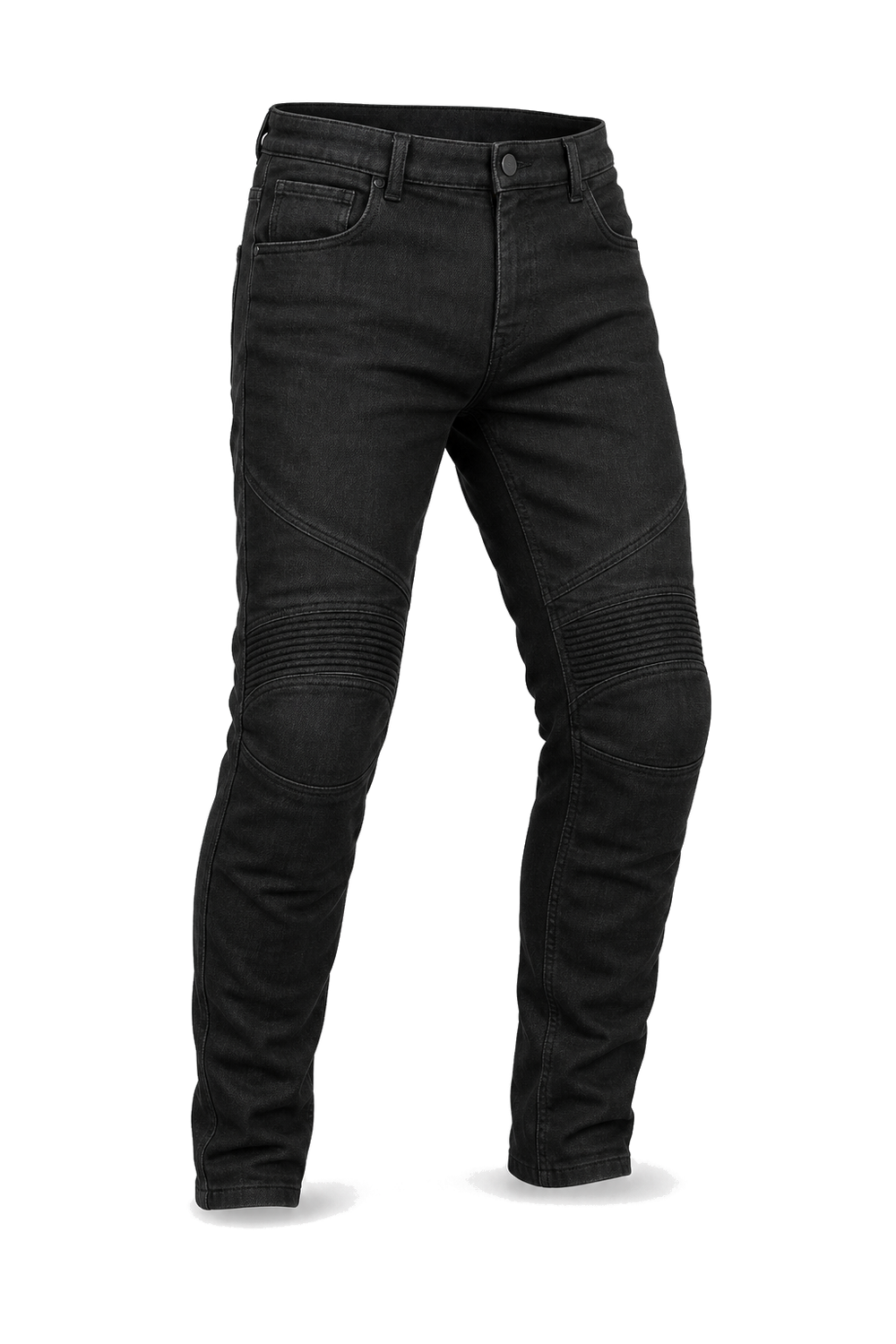 Nightshift Reinforced Armored Motorcycle Riding Jeans front three-quarter view on light gray background