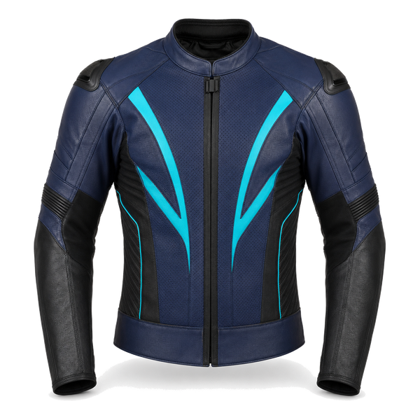 OceanBlade R Leather Motorcycle Racing Jacket