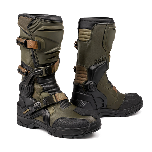 Olive Havoc Racing Motorcycle Boots