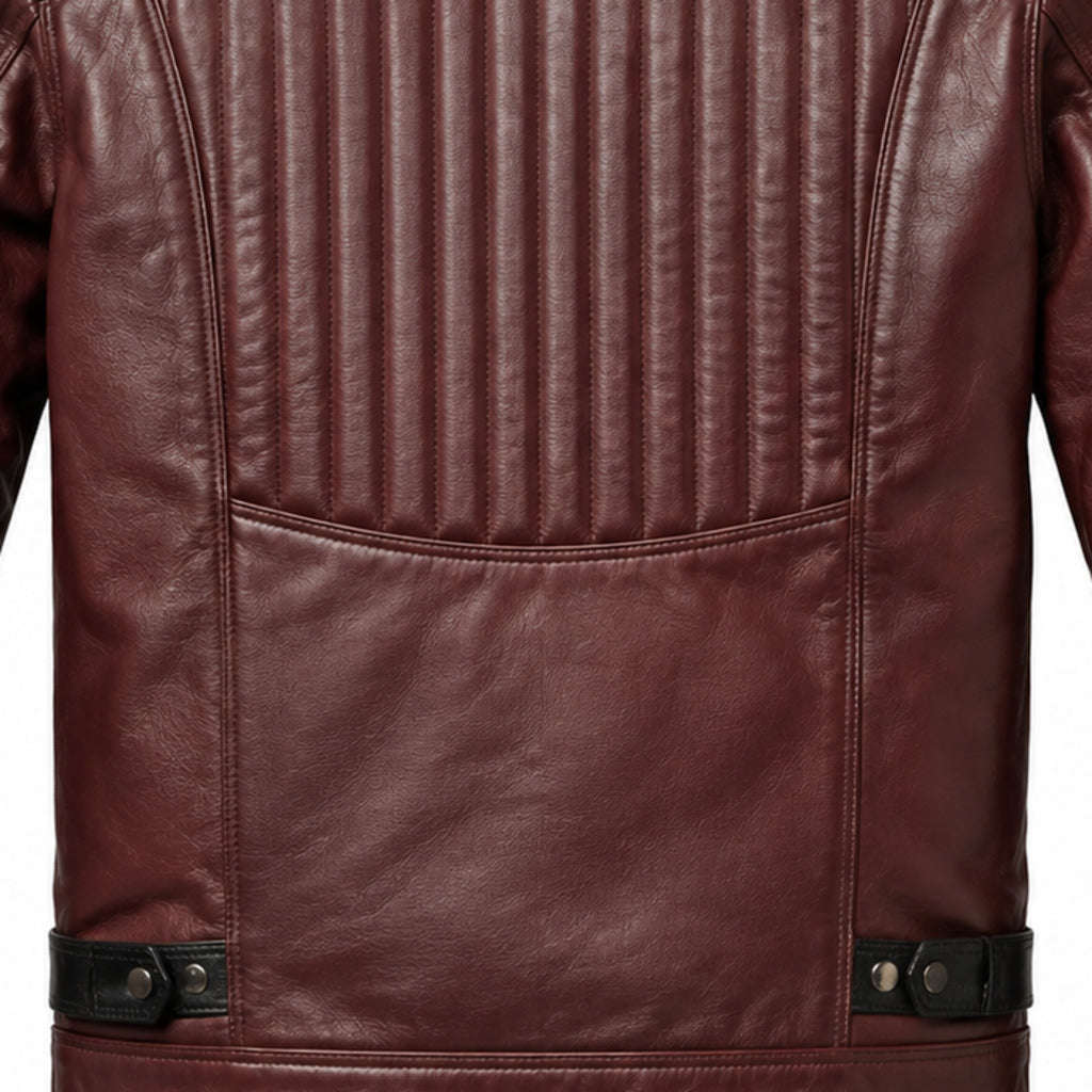 Olive Passage Women's classic cruiser leather motorcycle jacket leather and hardware detail