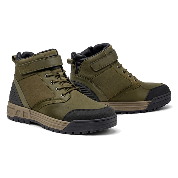 Olive Transit Chukka Motorcycle Riding Shoes