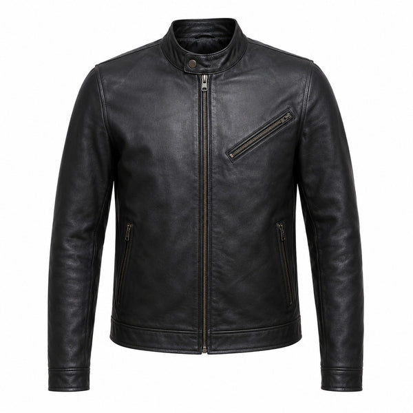 Oxblood Route Classic Leather Cruiser Jacket