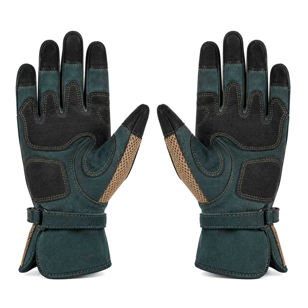 PalmForge Reinforced-Palm Mesh Gloves palm-side construction view