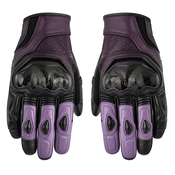 PlumAero Purple Black Street Motorcycle Gloves