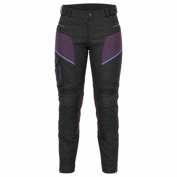 PlumStorm Black Purple Waterproof Textile Motorcycle Pants