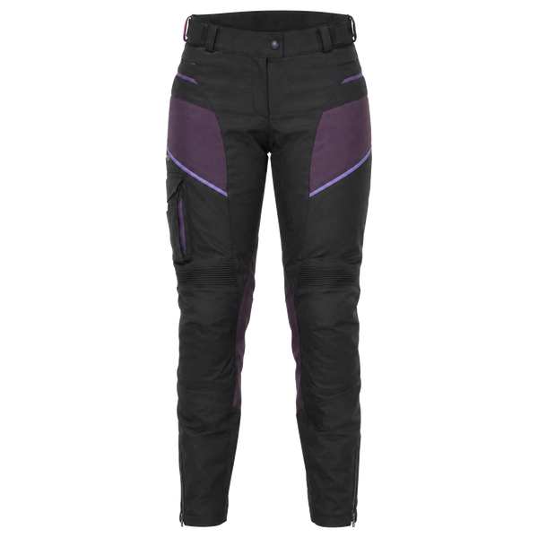 PlumStorm Black Purple Waterproof Textile Motorcycle Pants