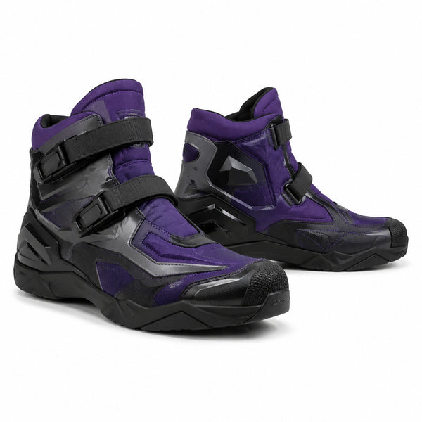 Purple Flux Twin-Strap Motorcycle Riding Shoes