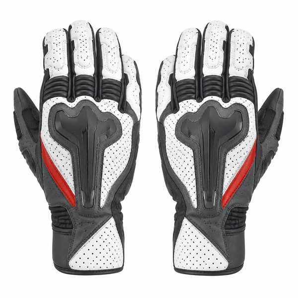 Redline Mono White Street Motorcycle Gloves