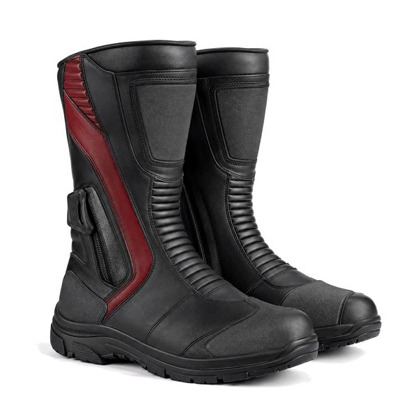 RedlineTour Black Touring Motorcycle Boots