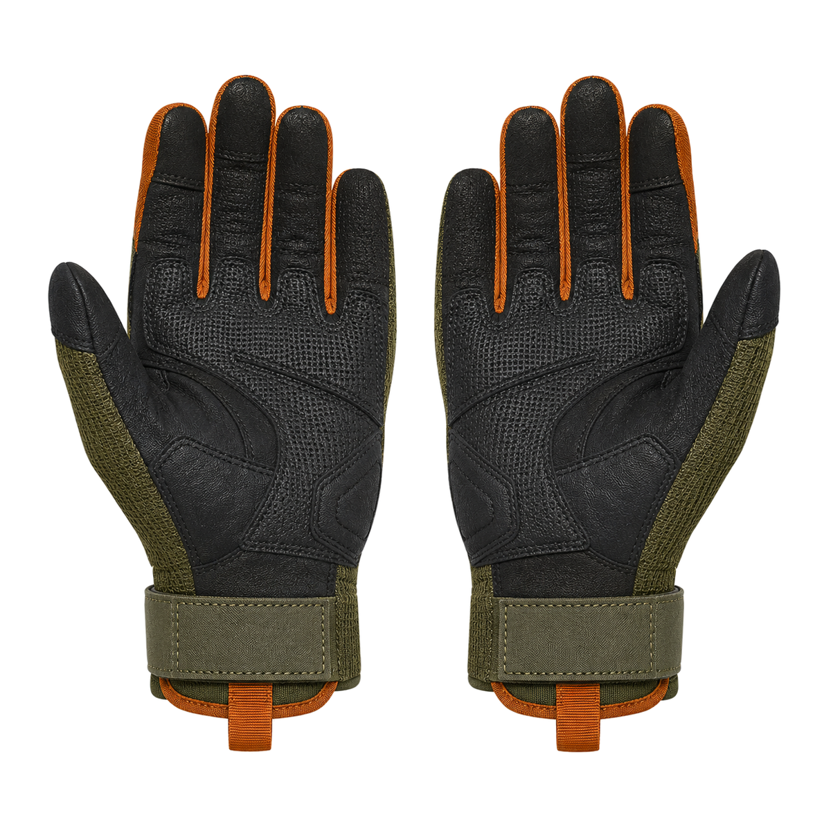 RidgeLock Reinforced-Knuckle Mesh Gloves palm-side construction view