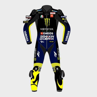 Yamaha Valentino Rossi 2019 Blue Motorcycle Suit - ZEES MOTO