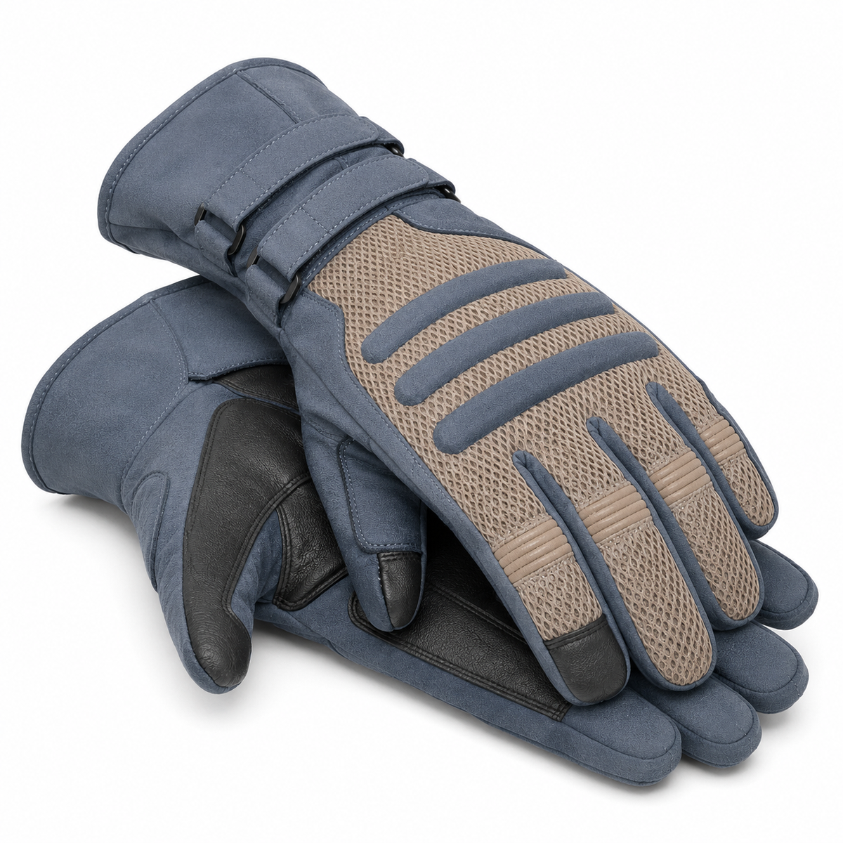 RouteCloud Comfort Touring Mesh Gloves three-quarter mesh and stitching detail