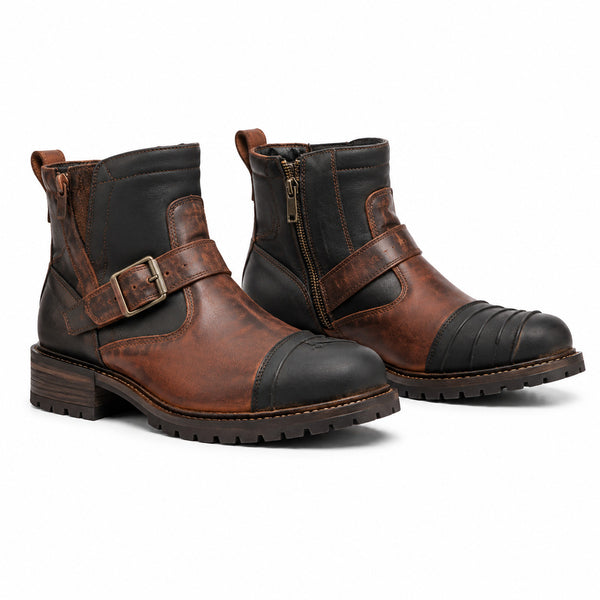 Rust Forge Buckle Motorcycle Riding Shoes
