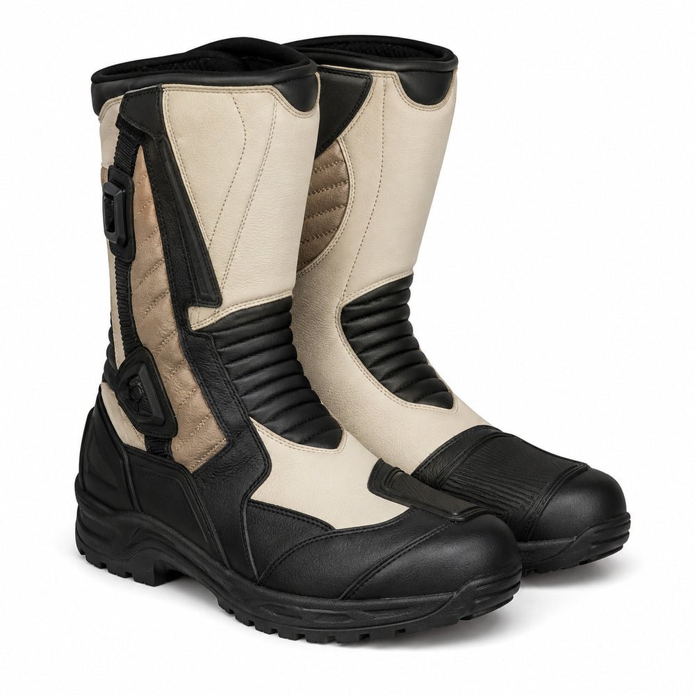 RustRidge touring motorcycle boots three-quarter product view